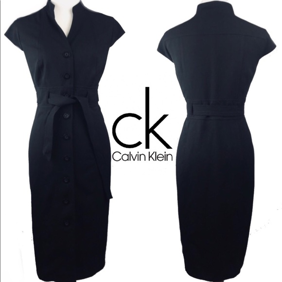 calvin klein button up dress